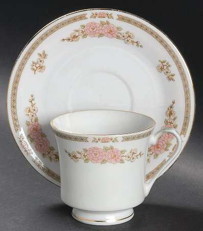 Floral Mist Footed Cup & Saucer Set