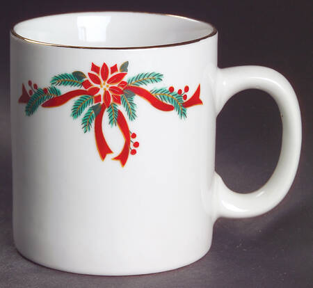 Poinsettia & Ribbon Mug
