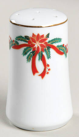 Poinsettia & Ribbon Pepper Shaker