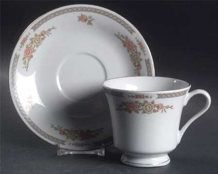 Serenade Footed Cup & Saucer Set