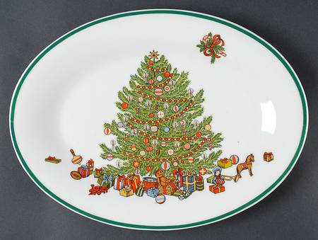 Yuletide 14" Oval Serving Platter