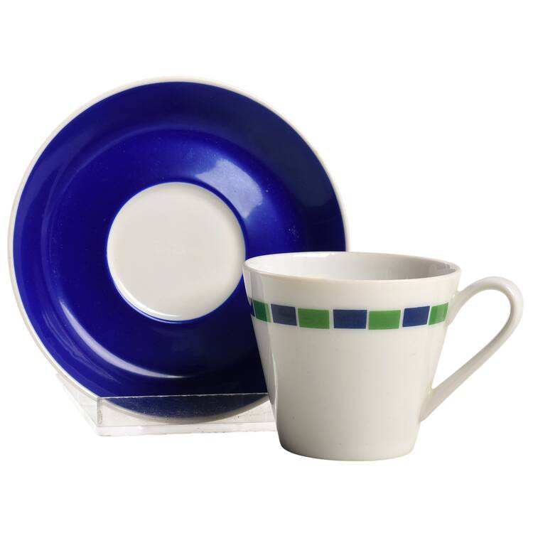 Fancy Free Flat Demitasse Cup & Saucer Set