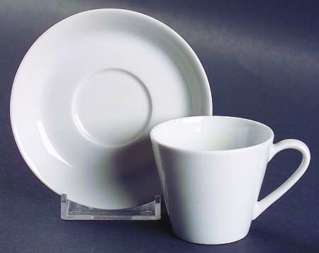 Fairwood White Flat Demitasse Cup & Saucer Set
