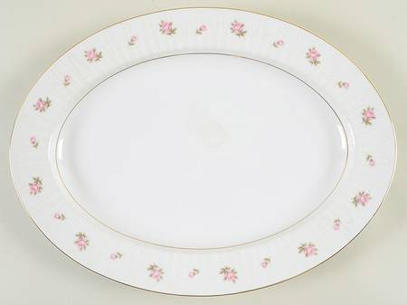 Pink Blossom 14" Oval Serving Platter