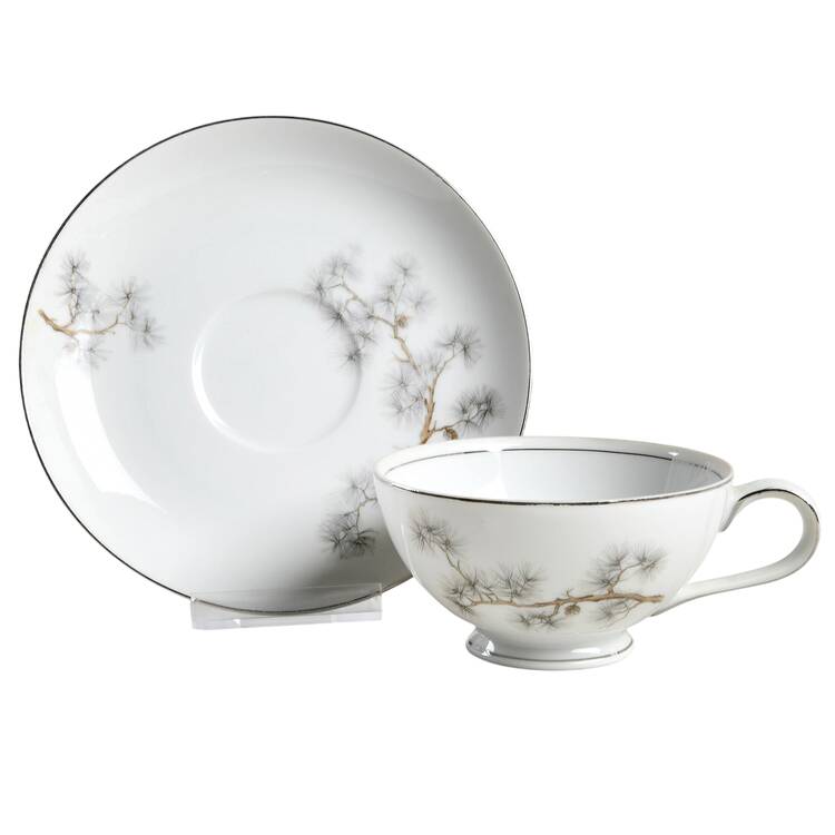 Pinedale Footed Cup & Saucer Set by Fashion Manor