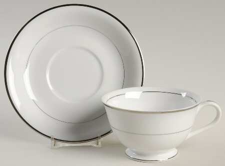Prelude Footed Cup & Saucer Set by Fashion Manor
