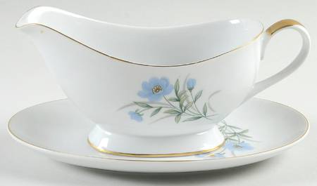 Wild Flower Gravy Boat & Underplate/Relish