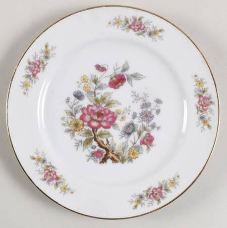 Wood Flower Salad Plate