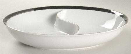 Elegance 10" Oval Divided Vegetable Bowl