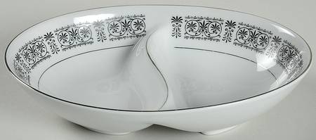 Madrid 10" Oval Divided Vegetable Bowl