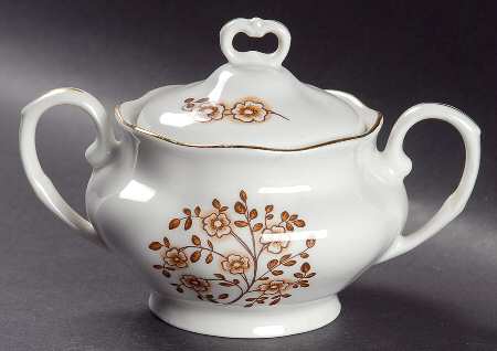Bronze Flora Sugar Bowl & Lid