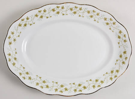 Diana (1-16" Gold Trim) 15" Oval Serving Platter by Favolina-Karolina
