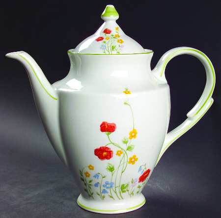 English Flowers Coffee Pot & Lid