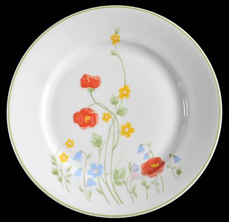 English Flowers Salad Plate