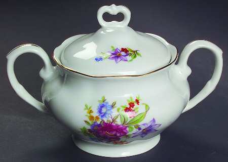 Meisen Flower Sugar Bowl & Lid