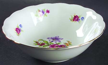 Meisen Flower 9" Round Vegetable Bowl