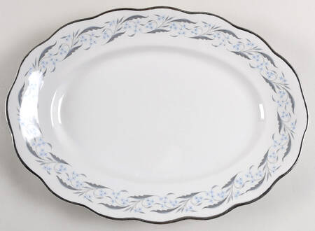 Harmony (Platinum Trim) 15" Oval Serving Platter
