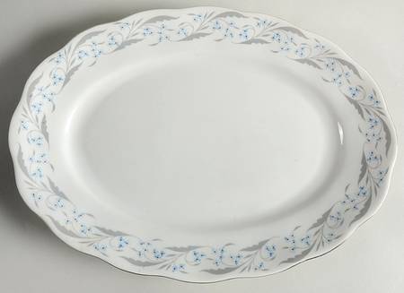 Harmony (Platinum Trim) 13" Oval Serving Platter