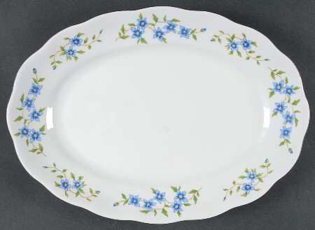 Maria (Platinum) 13" Oval Serving Platter