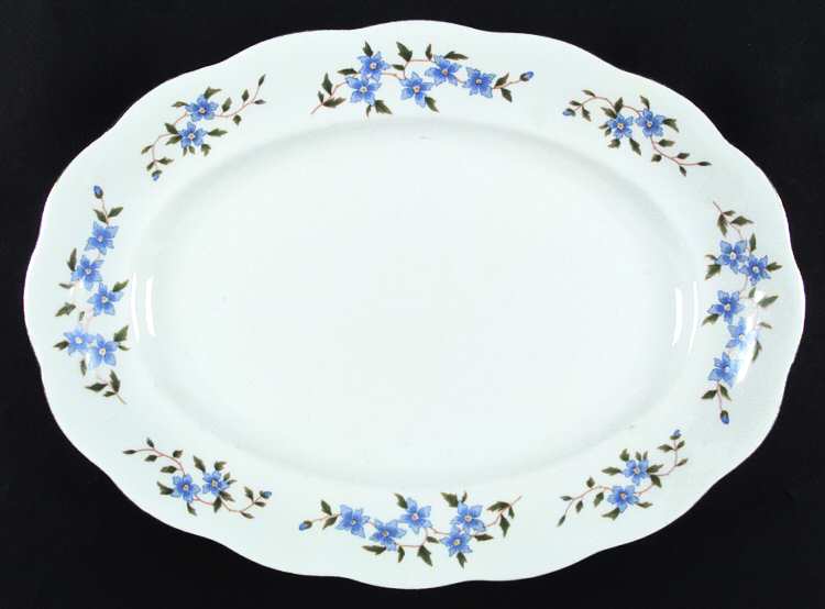 Maria (Gold Trim) 13" Oval Serving Platter