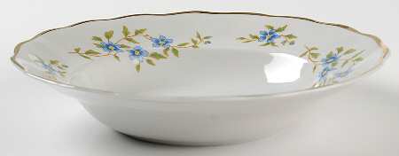 Maria (Gold Trim) Rim Soup Bowl
