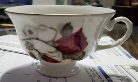 Old Rose Footed Cup