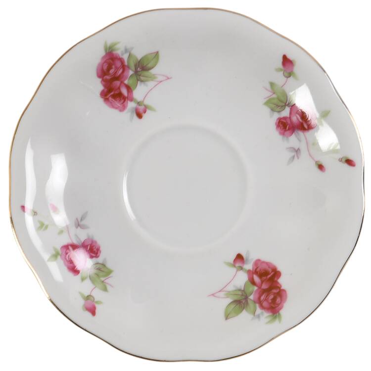 Rosebud Red Saucer