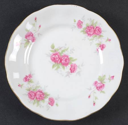 Rosebud Red Bread & Butter Plate