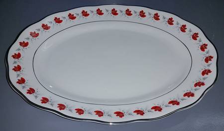 Rosepath 13" Oval Serving Platter