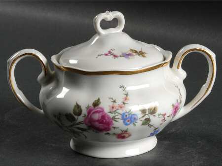 Sheraton Rose Sugar Bowl & Lid