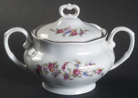 Spring Garland Sugar Bowl & Lid