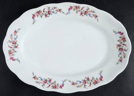 Spring Garland 13" Oval Serving Platter