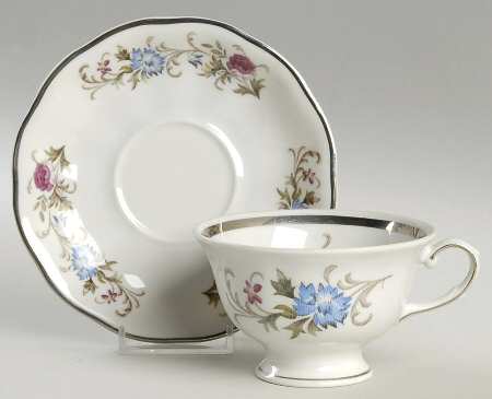 Summer Garden Footed Cup & Saucer Set