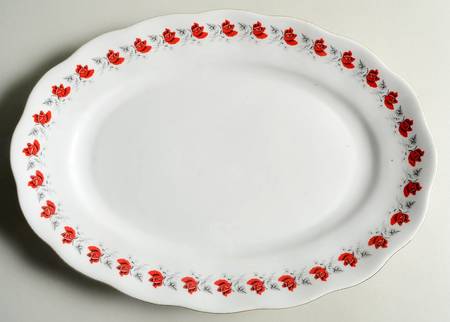 Trailing Rose 13" Oval Serving Platter