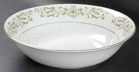 Allegro Green 9" Round Vegetable Bowl