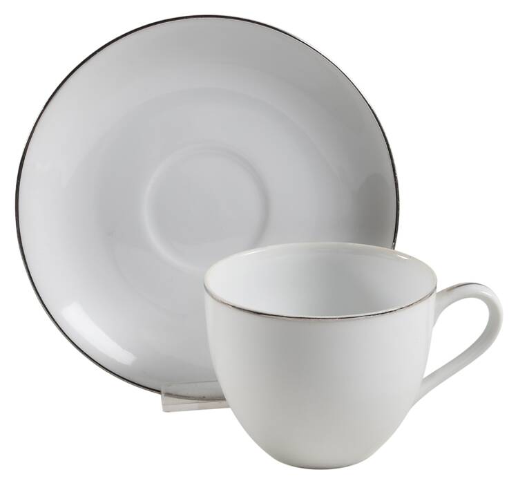 Ambassador Flat Cup & Saucer Set