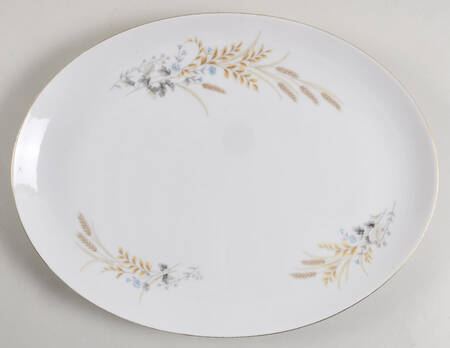 Autumn Wheat 14" Oval Serving Platter