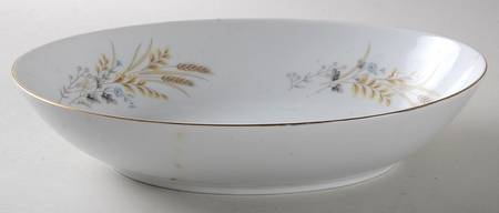 Autumn Wheat 10" Oval Vegetable Bowl