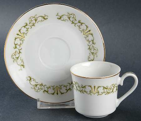 Bell Flower Flat Demitasse Cup & Saucer Set