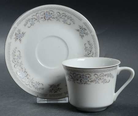 Blue Belle Flat Cup & Saucer Set