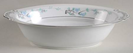 Blue Plum 10" Oval Vegetable Bowl