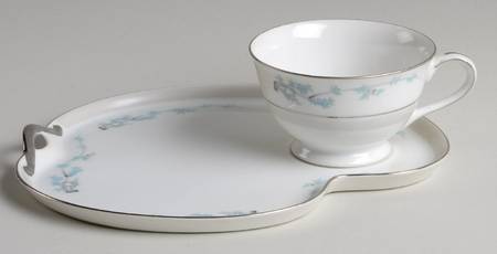Blue Plum Snack Plate & Cup Set