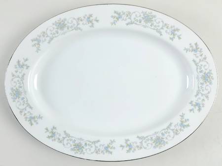 Blue Rose 12" Oval Serving Platter