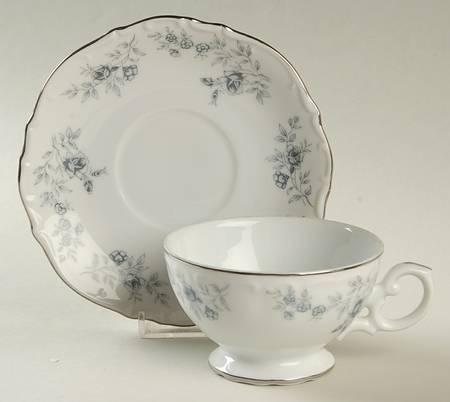 Blue Waltz Footed Cup & Saucer Set