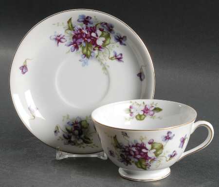 Boutonniere Footed Cup & Saucer Set