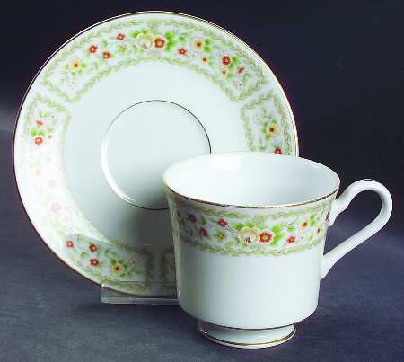 Brentwood Footed Cup & Saucer Set by Fine China of Japan