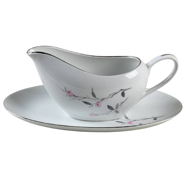 Cherry Blossom Gravy Boat & Underplate/Relish