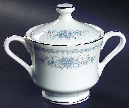 Christine (Blue Flowers) Sugar Bowl & Lid