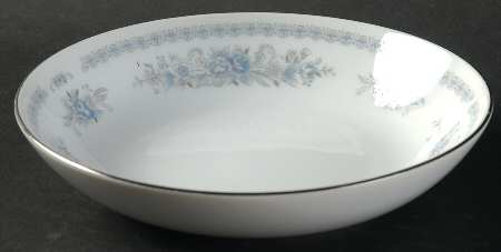 Christine (Blue Flowers) Fruit/Dessert (Sauce) Bowl by Fine China of Japan
