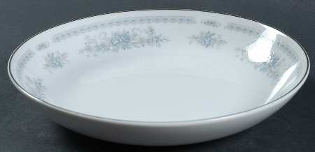 Christine (Blue Flowers) Coupe Soup Bowl by Fine China of Japan
